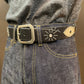 Vintage Style Leather Studs Belt/Vintage Style Leather Studs Belt