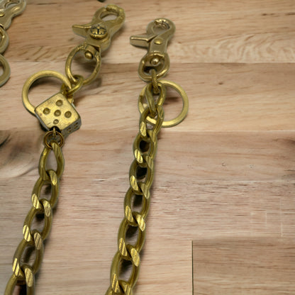 Brass Wallet Chain "DICE"/Brass Wallet Chain "DICE"