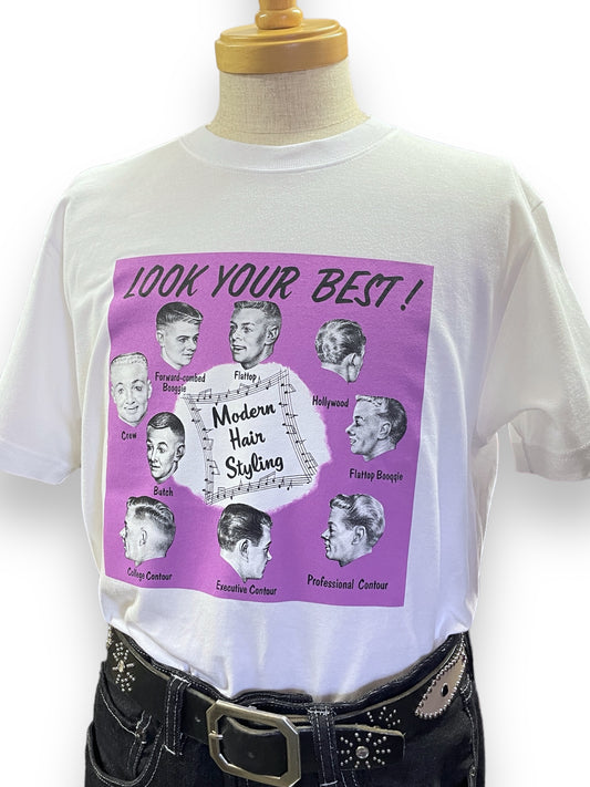 Short Sleeve Tee Shirt  GRC-317/半袖Ｔシャツ"LOOK YOUR BEST!"ホワイト