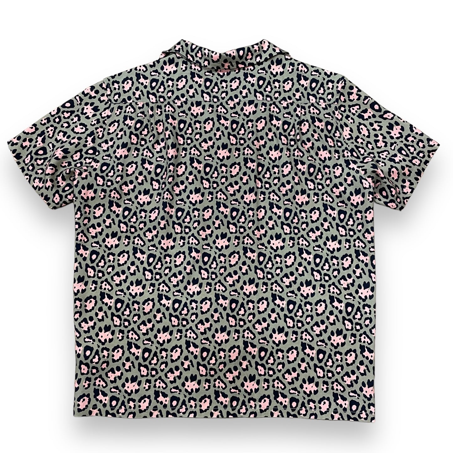 Short Sleeve Rayon Print Shirt "Leopard Gray"