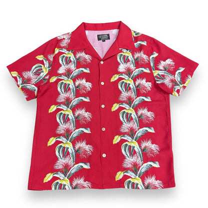 Short Sleeve Rayon Print Shirt 「Tropical Flower・Red」/半袖レーヨンプリントシャツ「トロピカルフラワー・レッド」