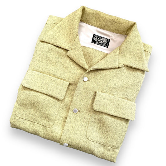 ＊ご予約受付中Long Sleeve Open Color  Shirt/’50sスタイル霜降りオープンカラーシャツ「ライム」