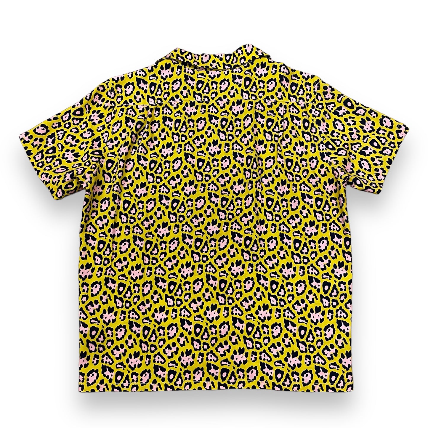Short Sleeve Rayon Print Shirt "Leopard Yellow"