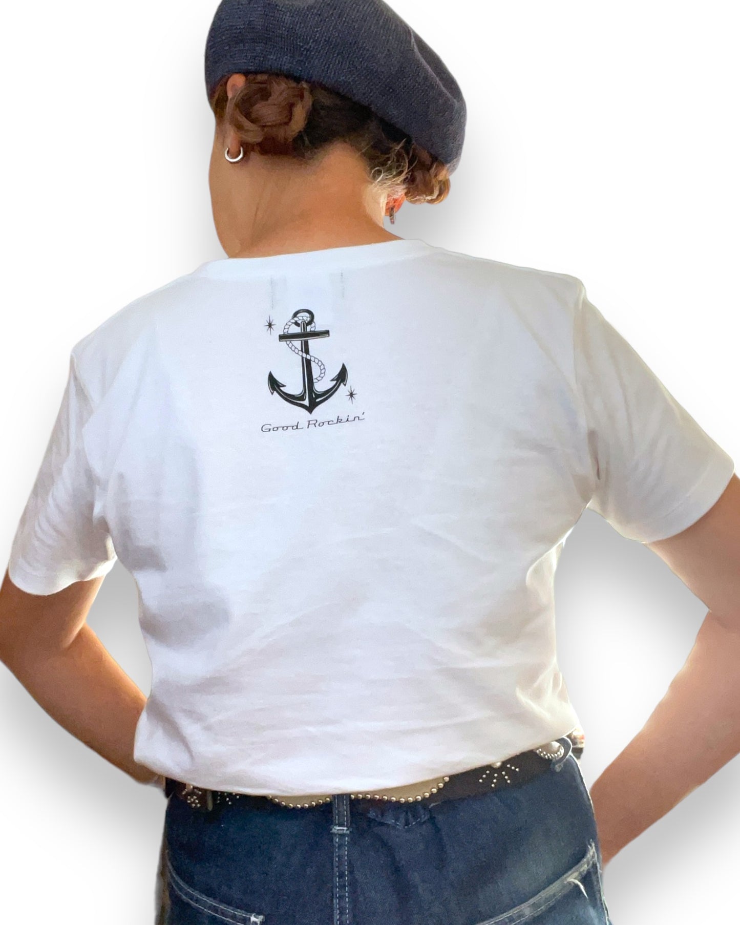 Short Sleeve Ladies Tee Shirt GRC-318/"US.NAVY"レディースTシャツ