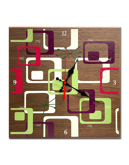 Midcentury Modern Wallclock "SQUARE"