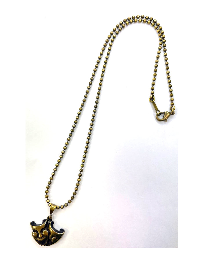 Brass Necklace "Two Face""Two Face"