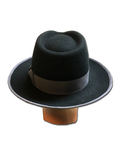 Flat Wide Brim Wool Felt Hat "TEARDROP"