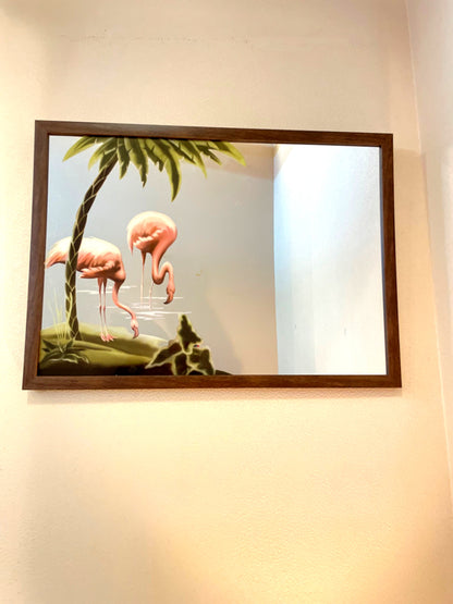 Midcentury Style Wall Deco Mirror "Flamingo"