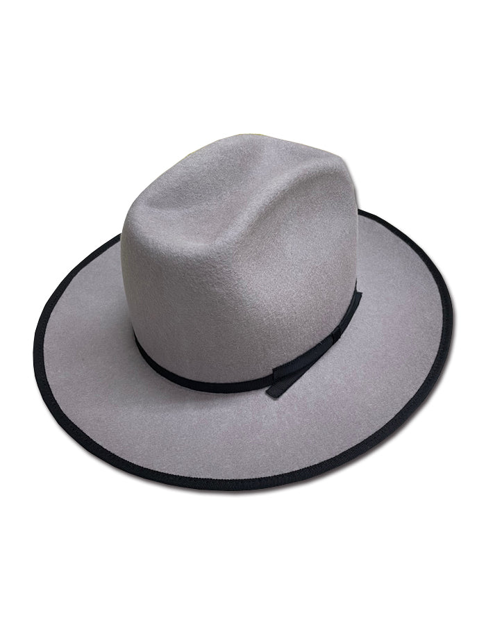 Vintage Style Flat Brim Cowboy Hat "GRAY"