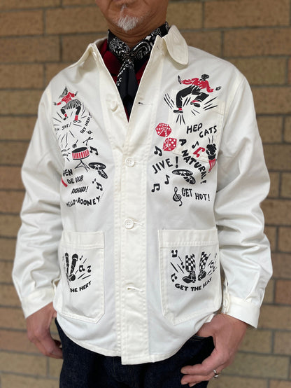 Shirt Jacket "Hep Cats" OFF WHITE