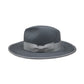 Piping Wide Brim Front Pinch Hat "GRAY"