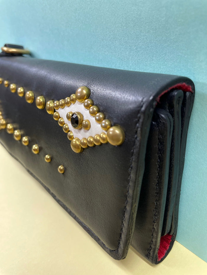 Leather Studs Long Wallet "DIA"/レザースタッズウォレット