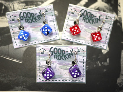 Earrings "MARBLE DICE"