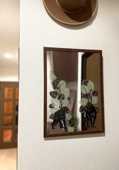 Midcentury Style Wall Deco Mirror "Panther"