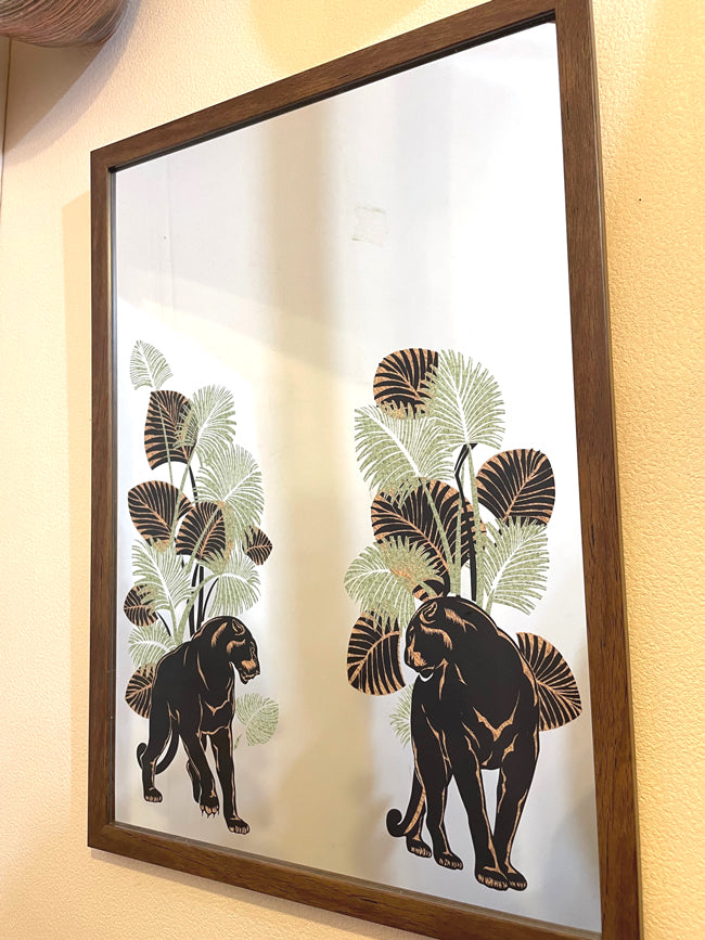 Midcentury Style Wall Deco Mirror "Panther"