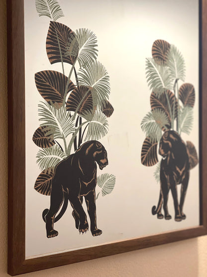 Midcentury Style Wall Deco Mirror "Panther"