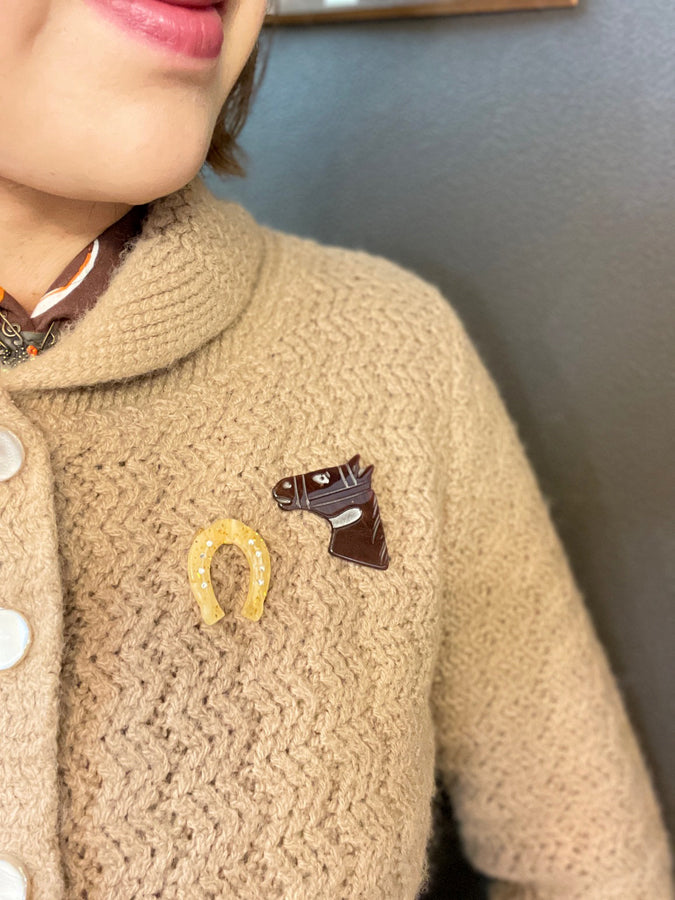 Vintage style accessory "Horse shoe" Broach/ヴィンテージスタイルブローチ馬蹄