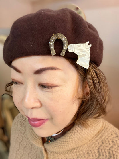 Vintage style accessory "Horse shoe" Broach/ヴィンテージスタイルブローチ馬蹄