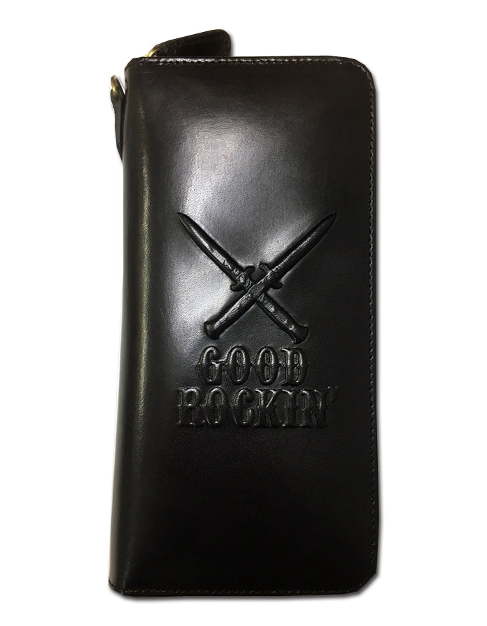 Leather Emboss Wallet "R&amp;R SKULL"