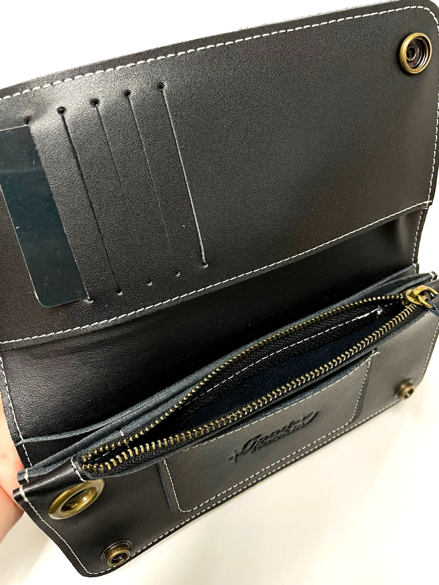Leather Long Wallet "f HOLE&DIA"