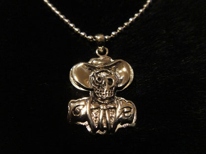 Silver Pendant Top "HAT SKULL"