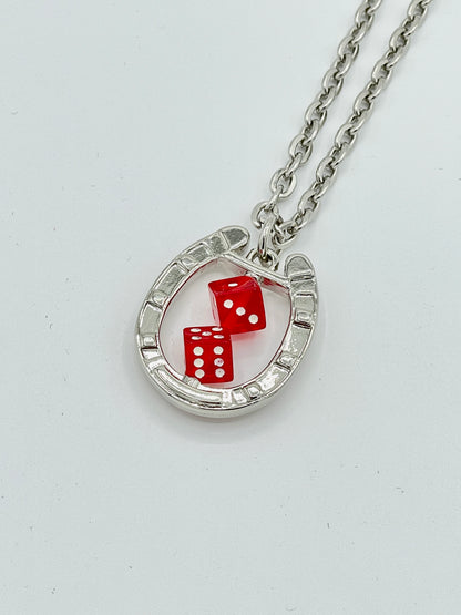 Horseshoe &amp; Dice Necklace