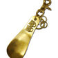 Brass Shoehorn Key Ring "Horseshoe&amp;Dice"
